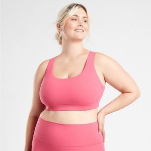 Athleta Exhale Bra D-DD+ | Dragonfruit Pink